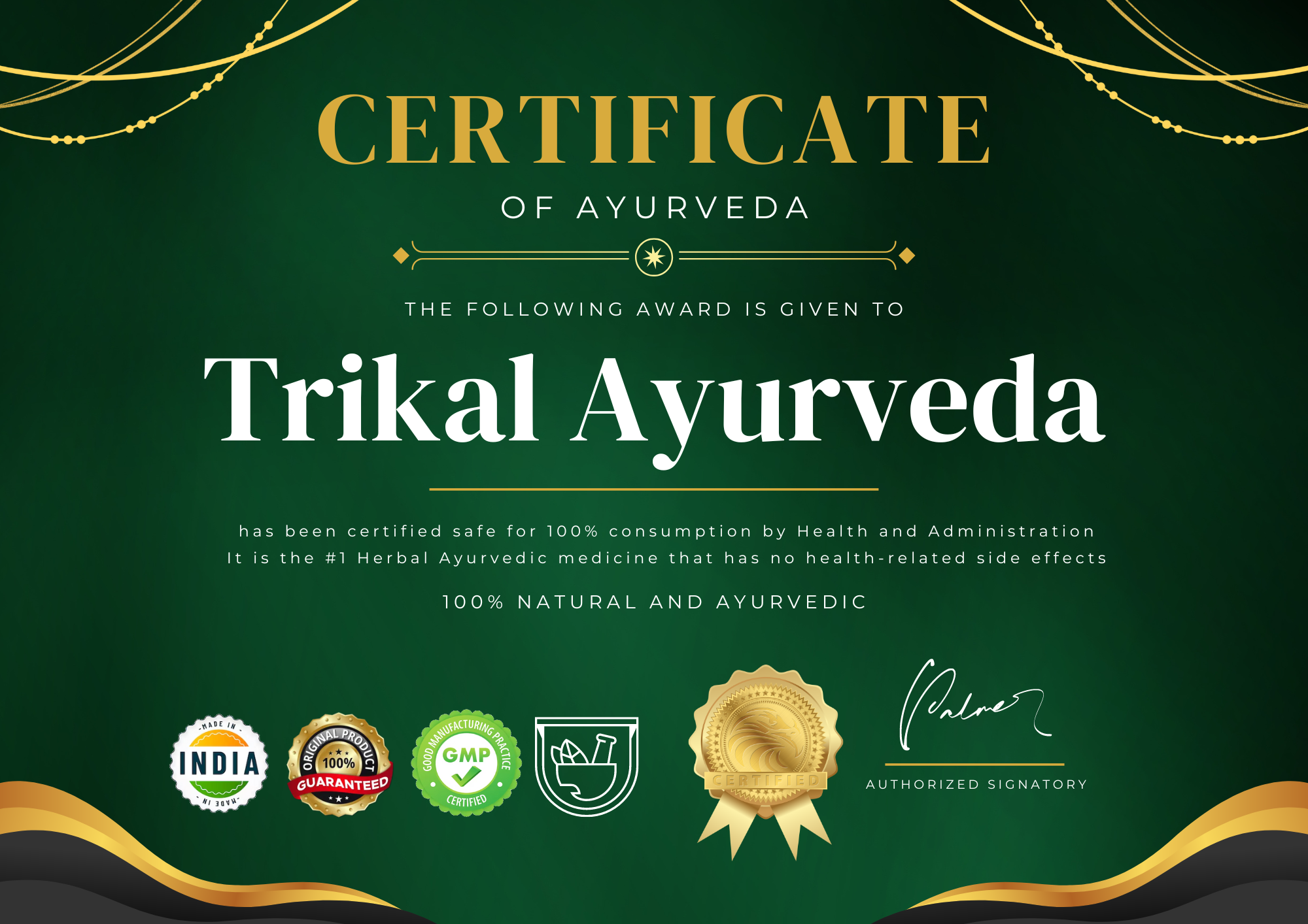 Trikal certificate